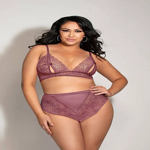 Two Piece Lace Bralette Set by Seven 'til Midnight