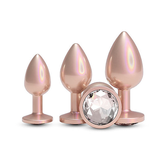 Rear Assets 3 Sizes Metallic Butt Plugs Kit by NS Novelties