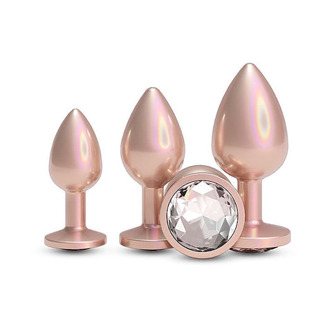 Rear Assets 3 Sizes Metallic Butt Plugs Kit by NS Novelties