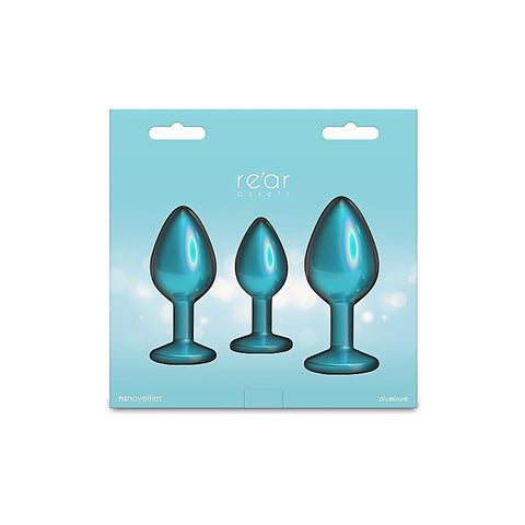 Rear Assets 3 Sizes Metallic Butt Plugs Kit by NS Novelties