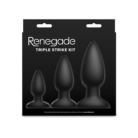 Renegade Triple Strike 3 Sizes Butt Plugs Set