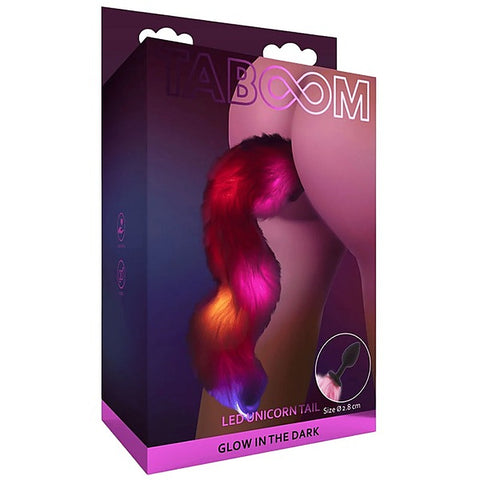 Unicorn Tail and Butt Plug With LED Lights by Scala