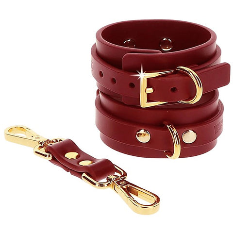 TABOOM Luxury BDSM Play Wrist Cuffs Red by Scala
