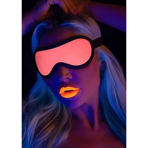 Glow In The Dark Leather Blindfold by Scala