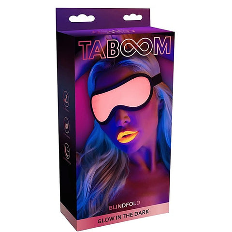 Glow In The Dark Leather Blindfold by Scala