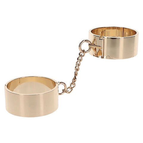 Taboom Gold Metal Slave Wrist Cuffs by Scala