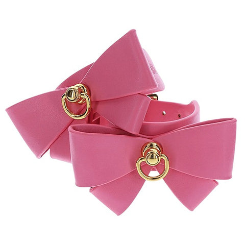 Vegan PU Leather BDSM Play Wrist Cuffs by Scala