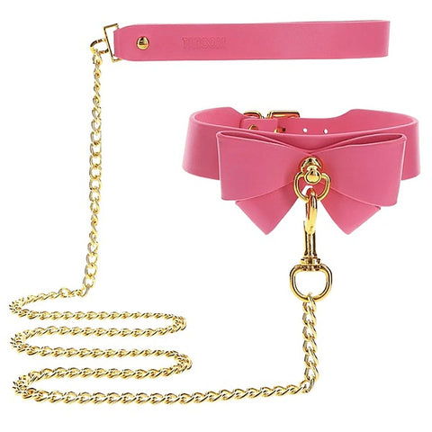 Taboom PU Leather Fetish Collar and Leash by Scala