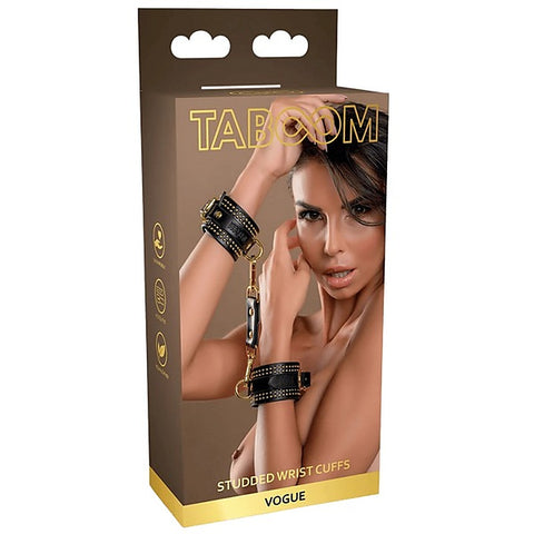 Taboom BDSM Play Studded Wrist Cuffs Set by Scala