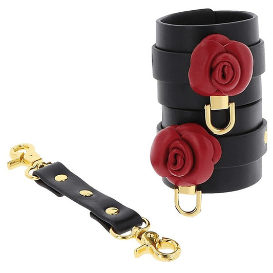 TABOOM Wild Roses Bondage Wrist Cuffs Set by Scala