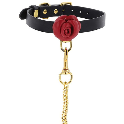 Wild Roses Fetish Collar and Leash by Scala