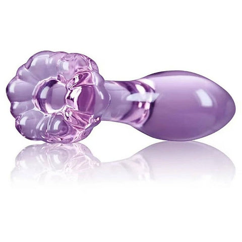 Crystal Flower Glass Butt Plug by NS Novelties