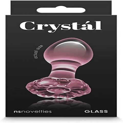 Crystal Flower Glass Butt Plug by NS Novelties