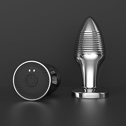 Rechargable Remote Controlled Vibrating Steel Butt Plug