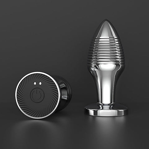 Rechargable Remote Controlled Vibrating Steel Butt Plug