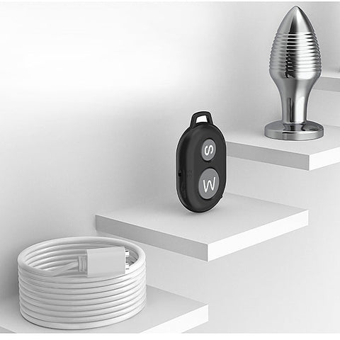Rechargable Remote Controlled Vibrating Steel Butt Plug
