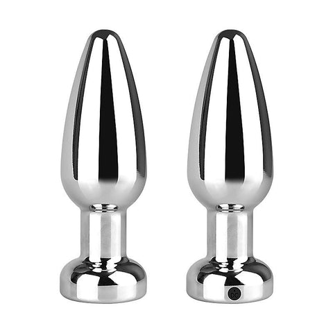 Rechargeable 10 Settings Vibrating Metal Butt Plug