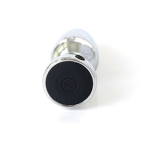 Rechargeable 10 Settings Vibrating Metal Butt Plug