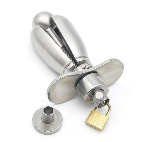 Deluxe Chastity Locking Anal Plug by BDStyle