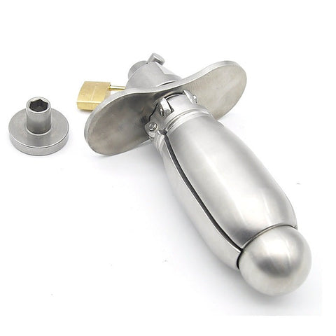 Deluxe Chastity Locking Anal Plug by BDStyle