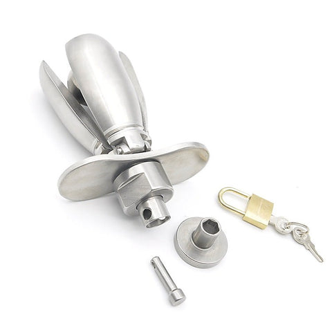 Deluxe Chastity Locking Anal Plug by BDStyle