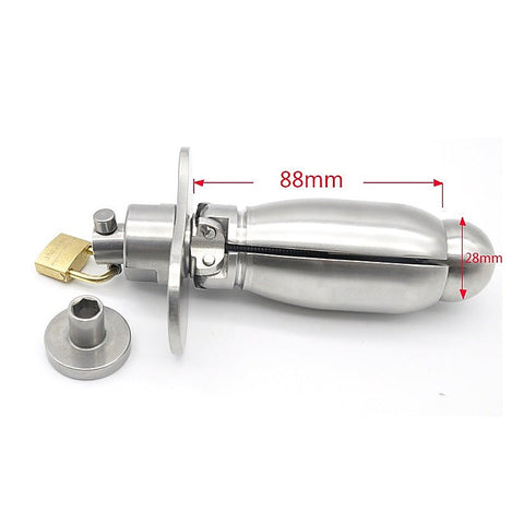 Deluxe Chastity Locking Anal Plug by BDStyle