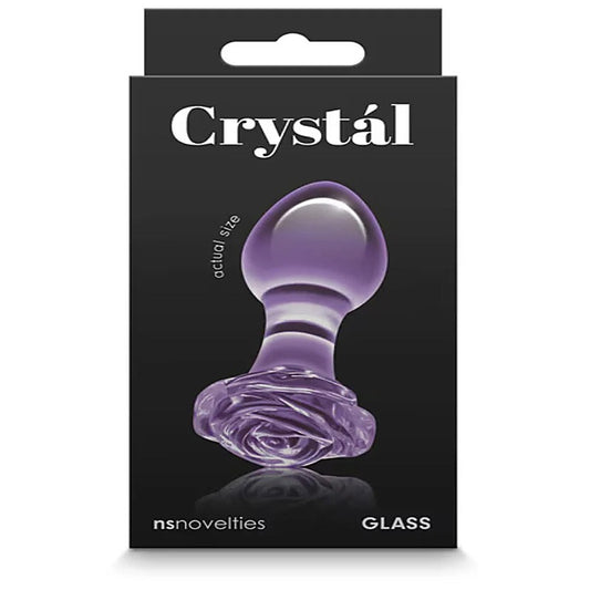 Crystal Rose Glass Anal Plug by NS Novelties
