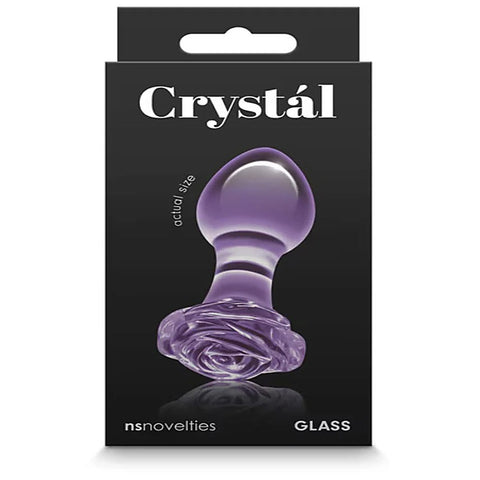 Crystal Rose Glass Anal Plug by NS Novelties