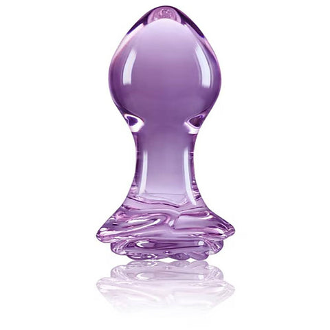Crystal Rose Glass Anal Plug by NS Novelties