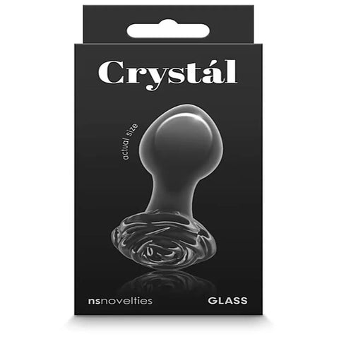 Crystal Rose Glass Anal Plug by NS Novelties