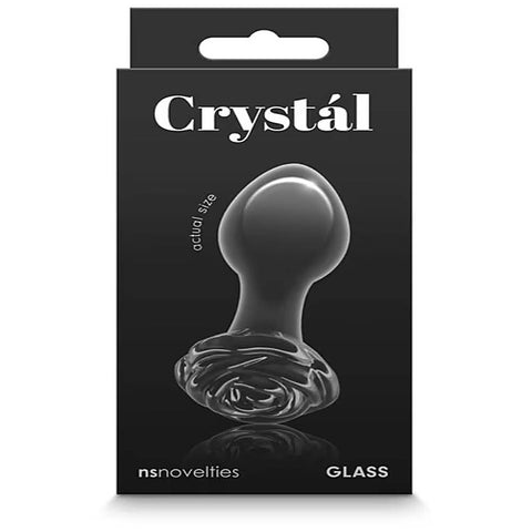 Crystal Rose Glass Anal Plug by NS Novelties