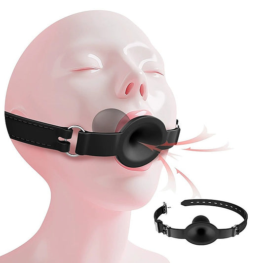 Silicone Harness Hollow Bondage Ball Gag by BDStyle