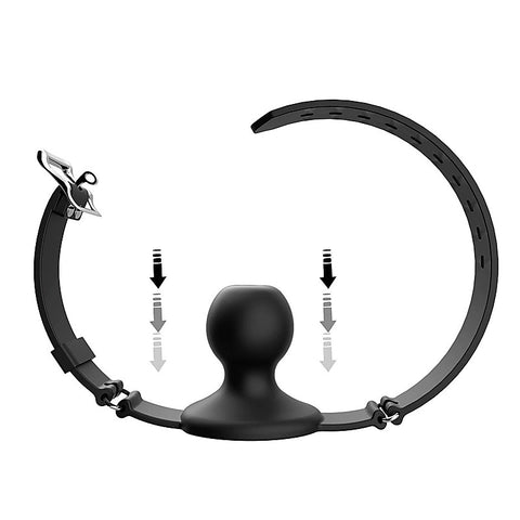 Silicone Harness Hollow Bondage Ball Gag by BDStyle
