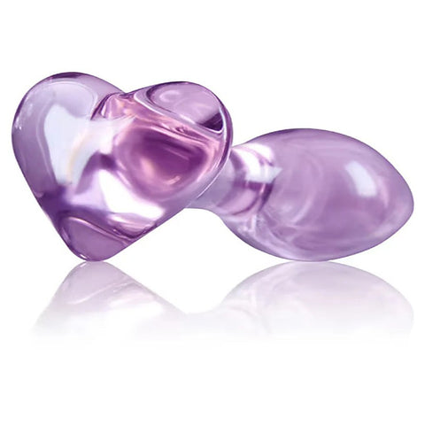 Crystal Heart Glass Butt Plug by NS Novelties