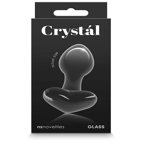 Crystal Heart Glass Butt Plug by NS Novelties