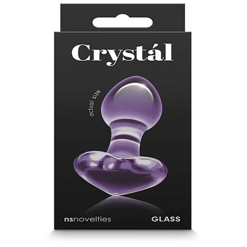 Crystal Heart Glass Butt Plug by NS Novelties