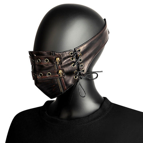 Steampunk Strappy Skull Splice Mask by BDStyle