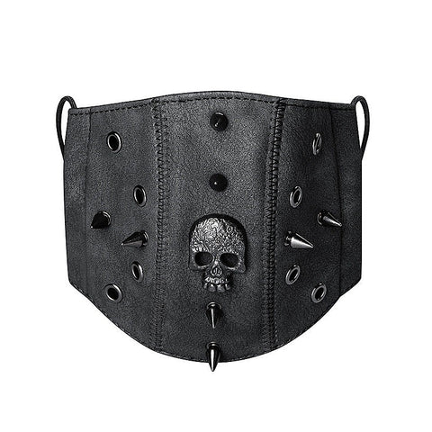Steampunk Skull Rivets Adjustable Mask by BDStyle