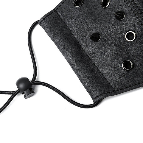 Steampunk Skull Rivets Adjustable Mask by BDStyle