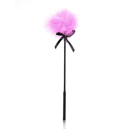 Pink Fancy Feather Tickler With Ribbon by BDStyle