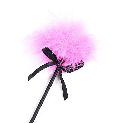 Pink Fancy Feather Tickler With Ribbon by BDStyle