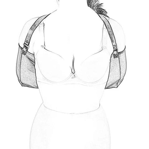 Tight Bondage Locking Armbinder Back-Bag Sheath by BDStyle
