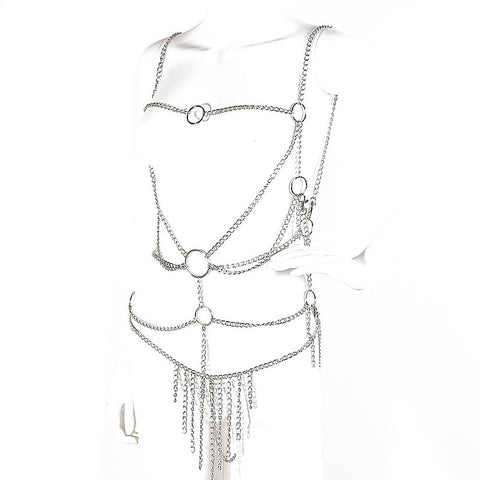 Metal Chain Waterfall Style Top and Bottom Set by BDStyle