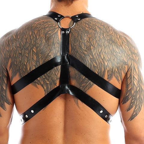 Chest Harness Punk Costume Straps with O-Rings by BDStyle