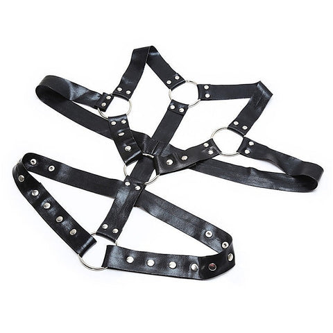 Chest Harness Punk Costume Straps with O-Rings by BDStyle