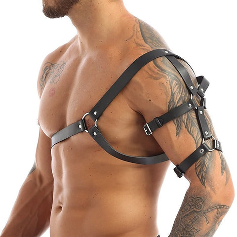 One Shoulder Strap Body Chest Half Harness Belt by BDStyle