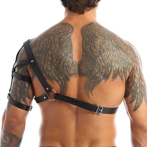 One Shoulder Strap Body Chest Half Harness Belt by BDStyle