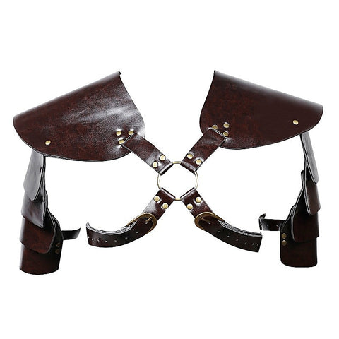 Brown PU Leather Vintage Armor by BDStyle
