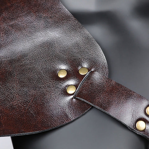 Brown PU Leather Vintage Armor by BDStyle