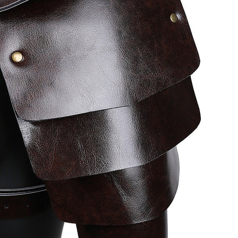 Brown PU Leather Vintage Armor by BDStyle